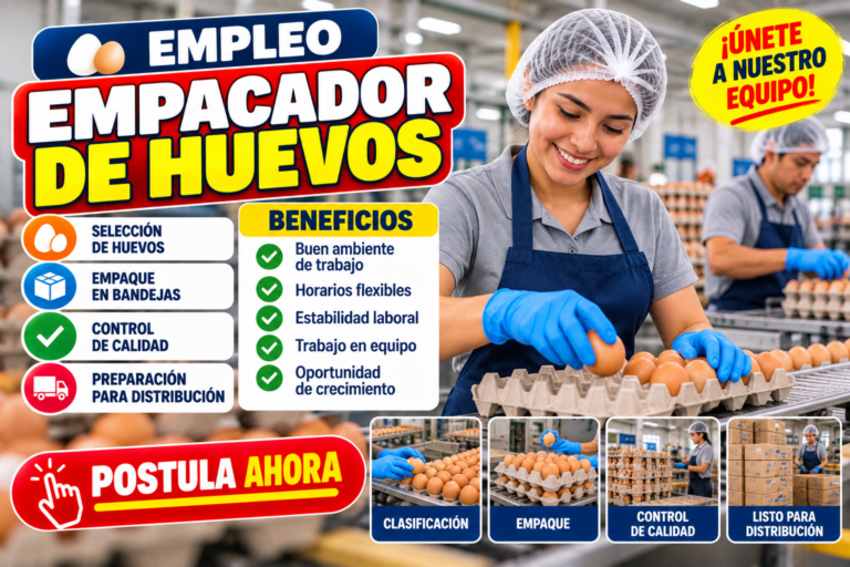 Empacador de huevos: funciones, requisitos, horarios y cómo postular