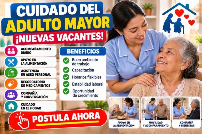 Cuidado del adulto mayor: funciones, requisitos y cómo postular