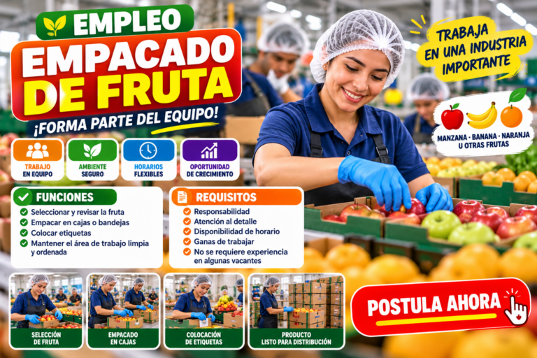 Empacador de fruta: funciones, requisitos, horario y cómo postular